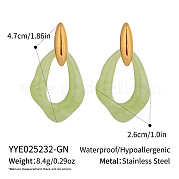 Серьги-гвоздики из полой стали с самородками GR2254-1