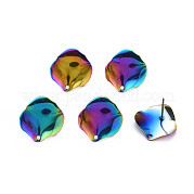 Rainbow Color 304 Stainless Steel Stud Earring Findings STAS-N098-014