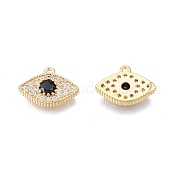 Подвески из латуни и черного кубического циркония KK-N231-312