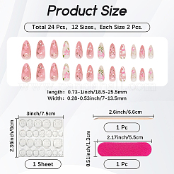 1 jeu de faux ongles à coller en plastique couvrant toute la surface&nbsp;MRMJ-CP0001-68