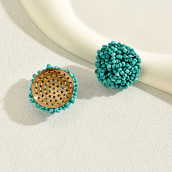 Серьги-гвоздики из пластиковых бусин&nbsp;GI1626-2