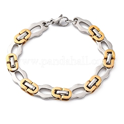 201 браслет-цепочка из нержавеющей стали с византийским узором&nbsp;BJEW-B078-151GP