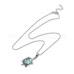 Ожерелье с подвесками из натуральной ракушки пауа&nbsp;NJEW-B104-01J-01P