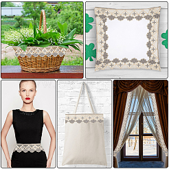 5 ярд полиэстеровой волнистой кружевной ленты для отделки&nbsp;SRIB-GF0001-44A