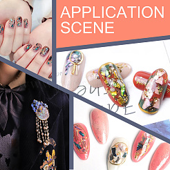 1 набор из 12 сетчатых наггетсов в виде ракушек-морских ушек для нейл-арта для женщин и девочек&nbsp;MRMJ-SP0001-07