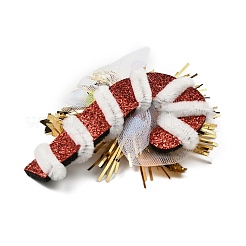 Tema natalizio glitter feltro tessuto coccodrillo fermaglio per capelli&nbsp;PHAR-U002-01C