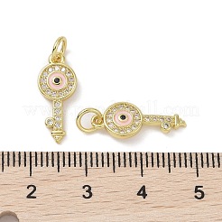 Vrais pendentifs en laiton plaqué 18k or véritable micro pavé zircone cubique&nbsp;KK-L209-068G-03