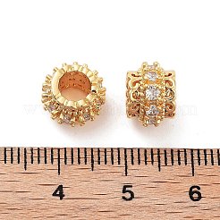 Колонна латунные микропаве прозрачные кубические циркониевые бусины&nbsp;KK-S394-03A