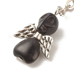 Окрашенные синтетические бирюзовые брелки&nbsp;KEYC-JKC00328-01