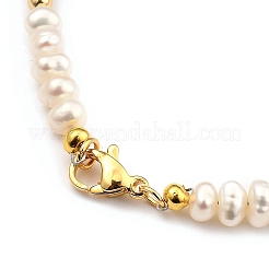 Bracciali di perle coltivate d'acqua dolce naturali coltivate&nbsp;BJEW-JB05386
