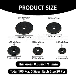 100 шт. 5 стиля шайб из искусственной кожи&nbsp;FIND-CL0001-12