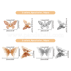 32шт 4 стильные латунные филигранные подвески&nbsp;KK-AR0002-02