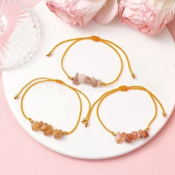 3шт 3 стиля браслетов из плетеных бусин с драгоценными камнями&nbsp;BJEW-JB11146-09