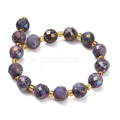 Galvanisierte natürliche Druzy Geode Kristallperlen Stränge&nbsp;G-F833-P01-10mm-02