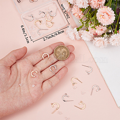 20 шт. двухцветная латунная фурнитура для сережек-гвоздиков с 2 шт. пластиковыми гайками&nbsp;FIND-BBC0002-13