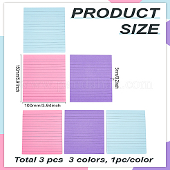 3 шт. 3-х цветные бумажные липкие блокноты&nbsp;DIY-LP0002-29