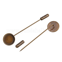 Messing-Anstecknadeln mit flacher&nbsp;KK-A301-02AB