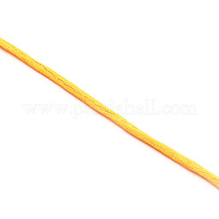 Cordón de cola de rata de satén de poliéster&nbsp;LS-OCOR-WH0066-43C