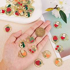 48pcs 6 pendentifs en émail en alliage de style&nbsp;ENAM-SZ0002-91