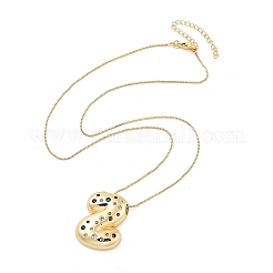 Латунные ожерелья с подвесками в виде букв из микрофибры с кубическим цирконием&nbsp;LS-KK-Z069-01G-Z