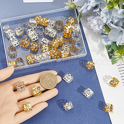 50 шт. 2 цвета железные дреды бусины украшение для волос&nbsp;OHAR-SC0001-19