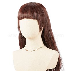 Collana di agata di muschio naturale e perle di perle&nbsp;NJEW-JN03894-01