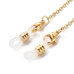 Collane a catena con maglie a cuore in acciaio inossidabile 304&nbsp;AJEW-EH00378-02