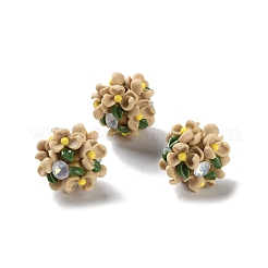 Бусины-шарики из полимерной глины со стразами и светом&nbsp;CLAY-U002-01