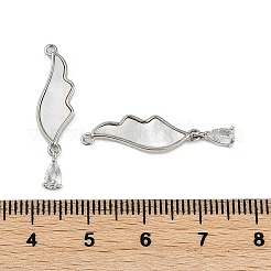 Подвески из латуни из натуральных ракушек&nbsp;KK-Z078-19P