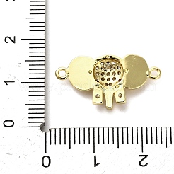 Подвески-слоны из латуни с микропаве из прозрачного кубического циркония&nbsp;KK-M324-22G