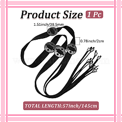 Поясные ремни из микрофибры с оберткой из сплава&nbsp;AJEW-WH20060-73A