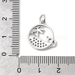 Латунные микро проложить кубического циркония подвески&nbsp;KK-P343-01A-P