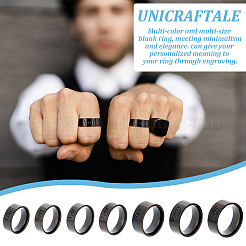 14 шт. набор из 7 колец из нержавеющей стали 304 размера&nbsp;RJEW-UN0002-90EB