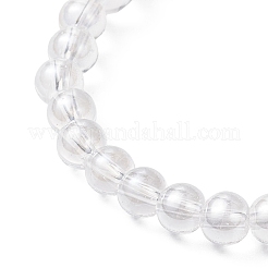 Женские браслеты из стеклянных и ракушечных бусин с эластичным бисером&nbsp;BJEW-JB12693-02