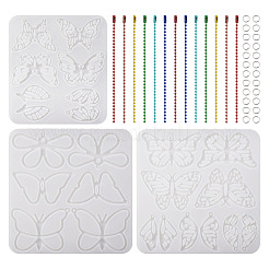 Kits de fabrication de porte-clés pendentif papillon diy&nbsp;DIY-TA0004-50