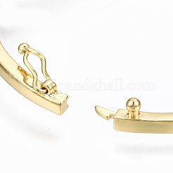 Латунь микро проложить Цирконом браслеты&nbsp;BJEW-T018-01G-NF