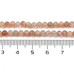 Нити бусин из натурального золота из солнечного камня&nbsp;LS-G-RM2025-01-4mm