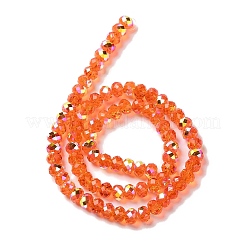 Прозрачные гальванические бусины с цветным покрытием ab&nbsp;EGLA-H104-06A