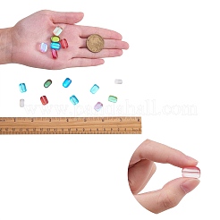 48 шт. 8 цвета синтетические бусины из лунного камня G-SZ0001-05