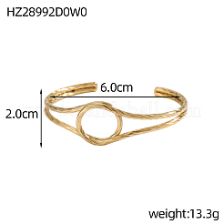 Браслеты-манжеты из нержавеющей стали 304&nbsp;STAS-OY006-84G
