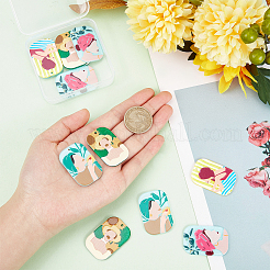 16шт 4 стиля акриловые подвески с 3d принтом&nbsp;OACR-CA0001-18