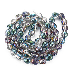 Гальванические стеклянные бусины нити с огранкой&nbsp;EGLA-T008-024-A02