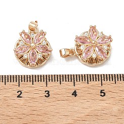 Drehbare Anhänger aus Messing mit Mikropavé-Fassung aus Zirkonia&nbsp;KK-A287-03G