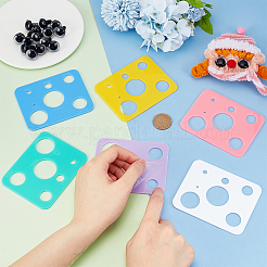 6шт 6-х цветный акриловый шаблон для кукольных глаз DIY-PH0023-10