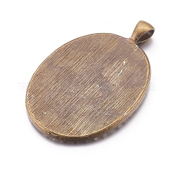 Овальной сплав тибетский стиль сеттинги кабошон большой кулон&nbsp;LS-PALLOY-L164-01-NF