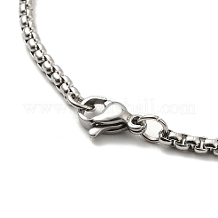 Collier pendentif croix avec mot en acier inoxydable 304 avec chaînes à mailles vénitiennes&nbsp;NJEW-F319-02G