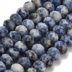 Натуральное синее пятно нитки из бисера яшмы G-Z111-A32