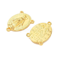 Eslabones del componente de la lámpara de la aleación del estilo tibetano de la Virgen María tallada ovalada sagrada&nbsp;TIBEP-LF0961YKG-G-LF