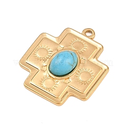 Синтетические бирюзовые подвески&nbsp;STAS-H253-01C-G