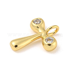 Porte micro ouvrent pendentifs zircone cubique en laiton de placage&nbsp;KK-A200-24G-T